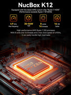 Gaming Mini PC – Ryzen 7 H 255, 32GB DDR5, 1TB SSD
