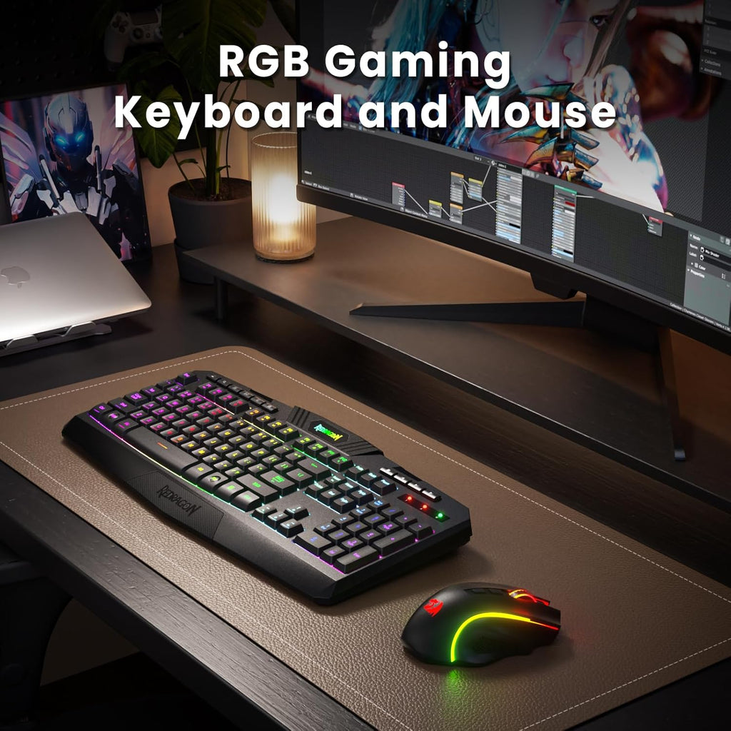 Tri-Mode Wireless Gaming Keyboard & Mouse Set – RGB, 4800 DPI