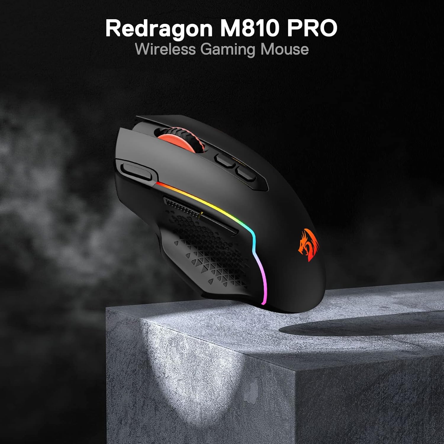Dual-Mode Gaming Mouse – 10,000 DPI, 8 Macro Buttons, RGB