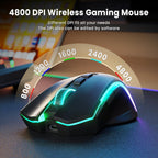 Tri-Mode Wireless Gaming Keyboard & Mouse Set – RGB, 4800 DPI
