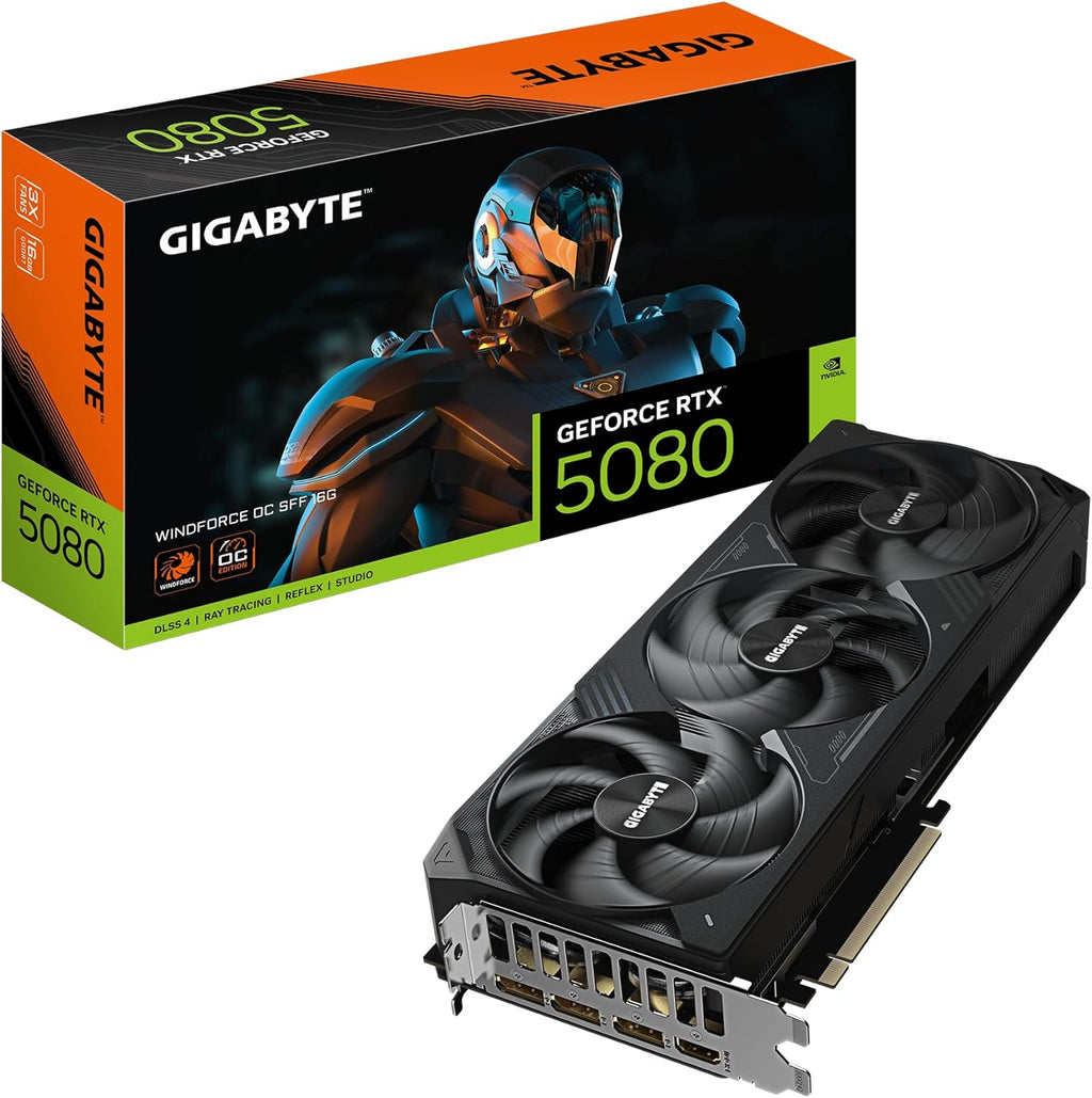 RTX 5080 OC 16GB GDDR7 Graphics Card – PCIe 5.0, 256-Bit, Triple DisplayPort, HDMI 2.1