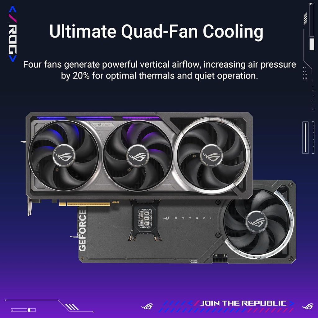 RTX 5080 OC Graphics Card – 16GB GDDR7, Quad-Fan Cooling1 & 3× DisplayPort 2.1