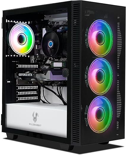 Gaming Desktop PC – Ryzen 5 5500, RTX 5060 Ti 8GB, 16GB RAM, 1TB NVMe SSD, Windows 11, Wi-Fi