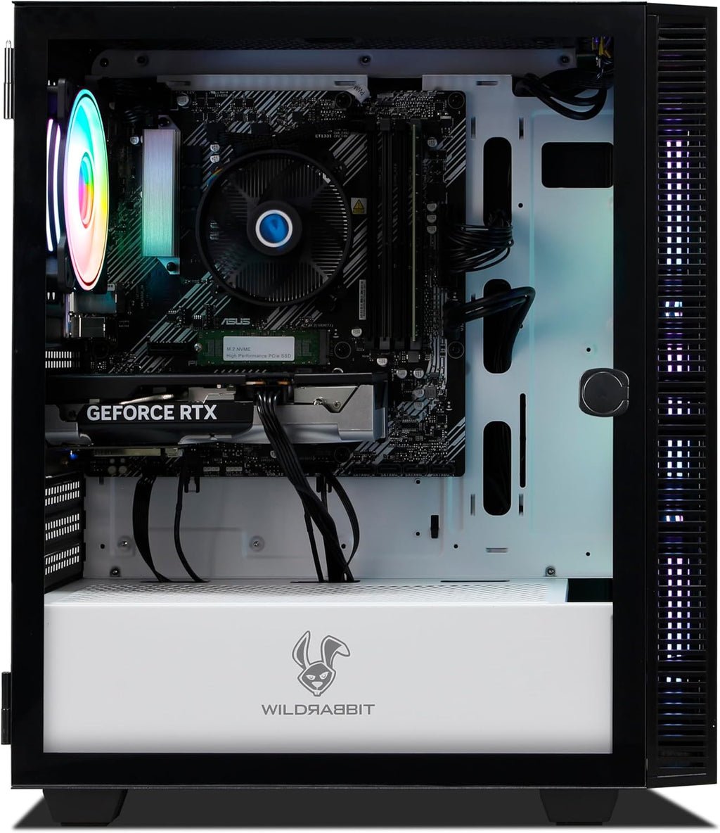 Gaming Desktop PC – Ryzen 5 5500, RTX 5060 Ti 8GB, 16GB RAM, 1TB NVMe SSD, Windows 11, Wi-Fi